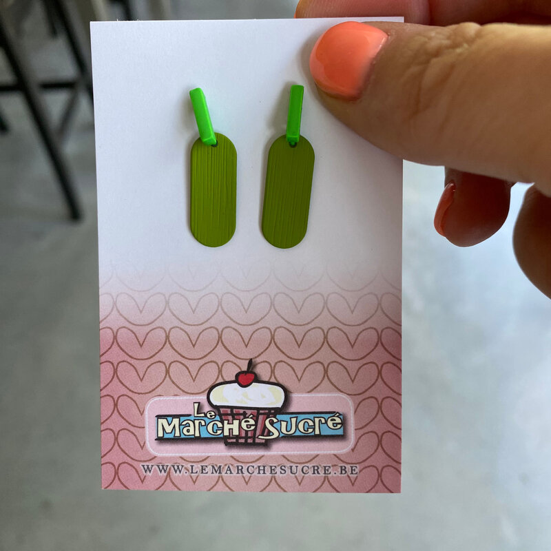 le marché sucré Le marché sucré: oorbellen - groen
