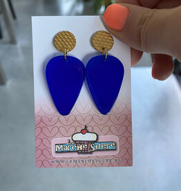 le marché sucré Le marché sucré: oorbellen - goud en blauw