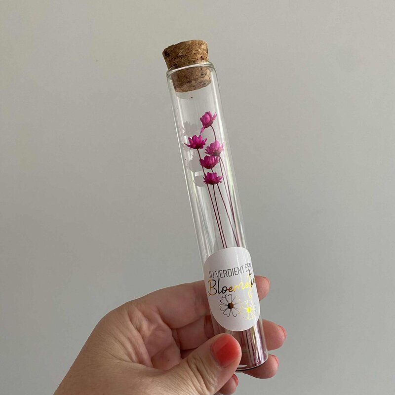 Liefs van Cindy Liefs van Cindy: Glazen buisje | met bloemetjes