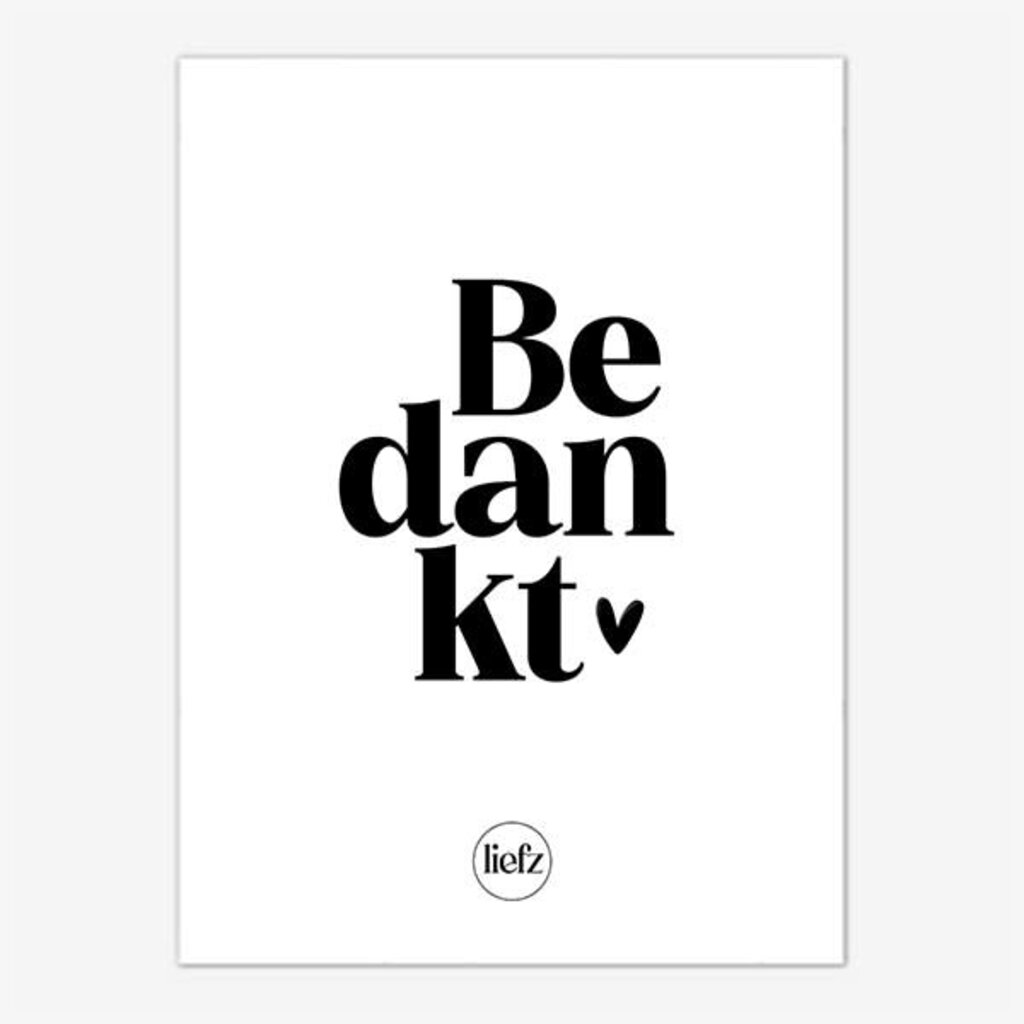 Liefz Liefz: Fles etiket | Bedankt