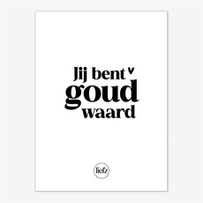 Liefz Liefz: Fles etiket | Jij bent goud waard