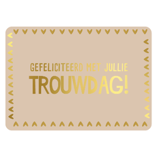 Kassaplan KP: kaartje a6 - Gefeliciteerd met jullie trouwdag!