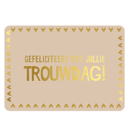 Kassaplan KP: kaartje a6 - Gefeliciteerd met jullie trouwdag!