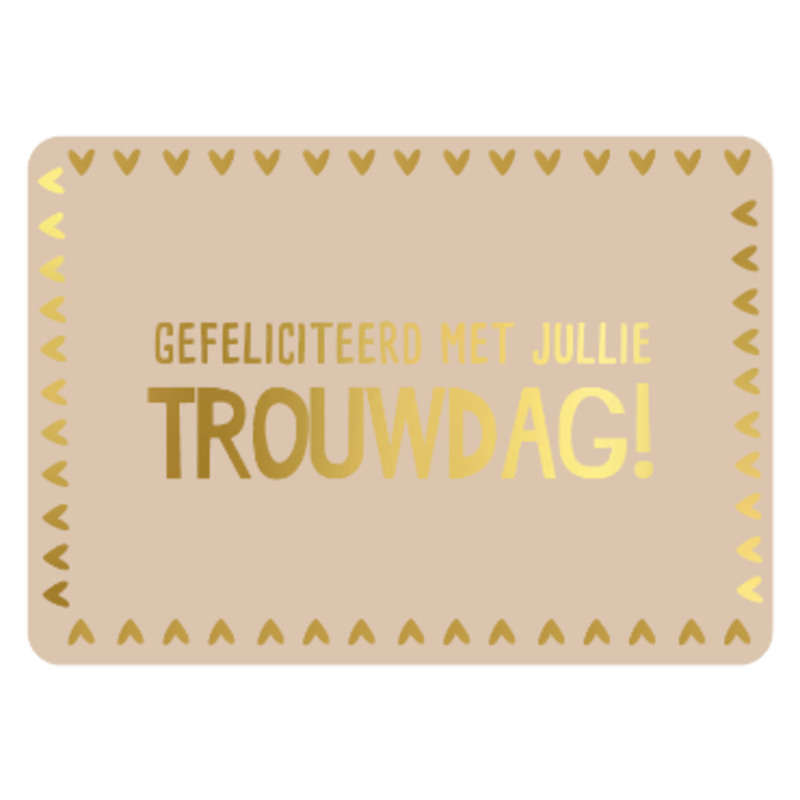 Kassaplan KP: kaartje a6 - Gefeliciteerd met jullie trouwdag!