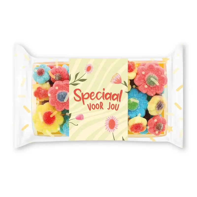 Veel liefs Veel liefs: snoepjes - speciaal voor jou - bloemen