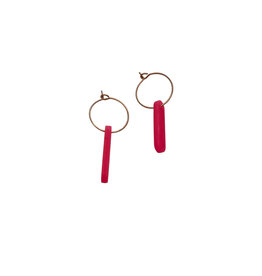 le marché sucré Le marché sucré: oorbellen - creool fluo roze