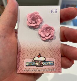 le marché sucré Le marché sucré: oorbellen bloemen roze