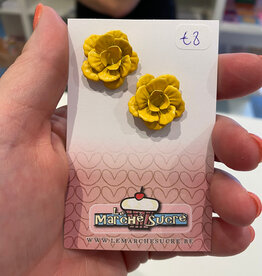 le marché sucré Le marché sucré: oorbellen bloemen geel