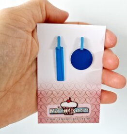 le marché sucré Le marché sucré: oorbellen - asymetrisch blauw