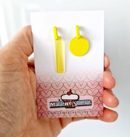 le marché sucré Le marché sucré: oorbellen - asymetrisch geel
