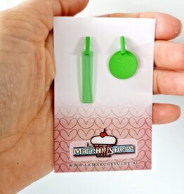 le marché sucré Le marché sucré: oorbellen - asymetrisch groen