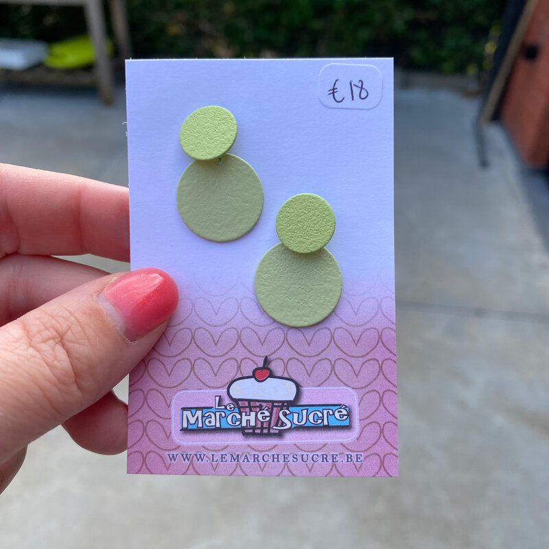 le marché sucré Le marché sucré:  oorbellen - lichtgroen