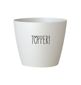 Sproetiz Sproetiz: Bloempotje 'Topper' - wit