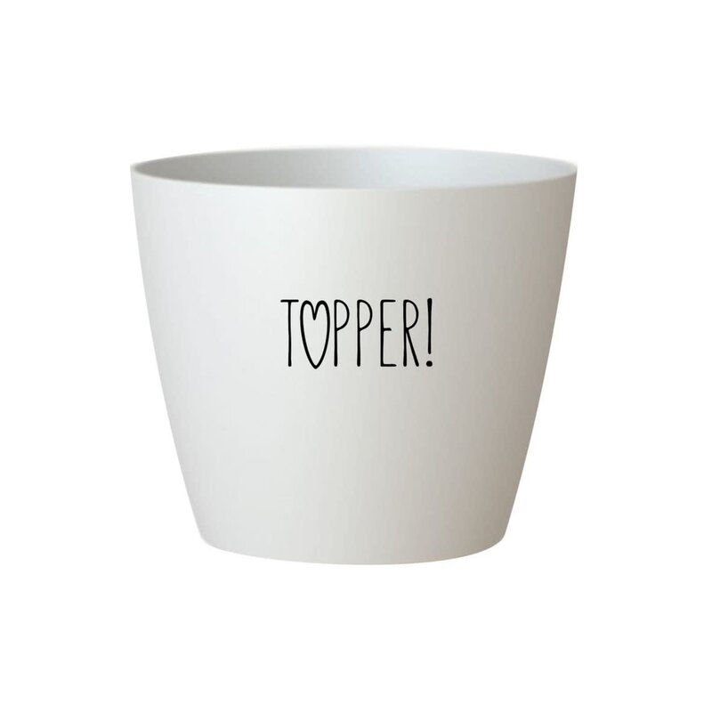 Sproetiz Sproetiz: Bloempotje 'Topper' - wit
