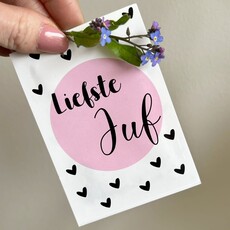 Sproetiz Sproetiz: Zakje bloemzaadjes - vergeet me nietjes - Liefste Juf