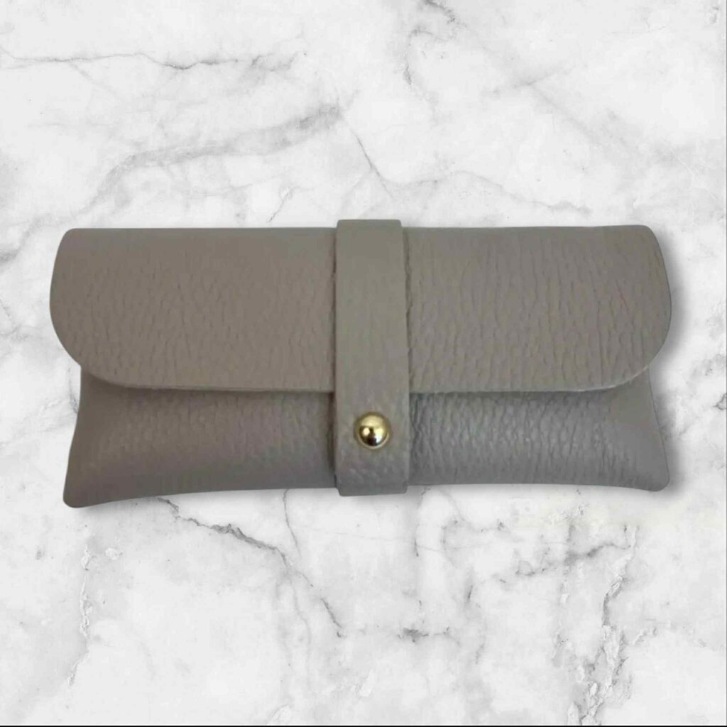 Wauw Wauw: Zonnebriltasje leder - licht taupe