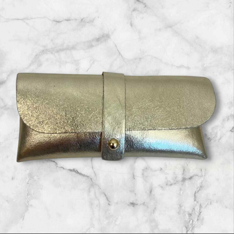 Wauw Wauw: Zonnebriltasje leder - goud