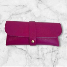 Wauw Wauw: Zonnebriltasje leder - fuchsia