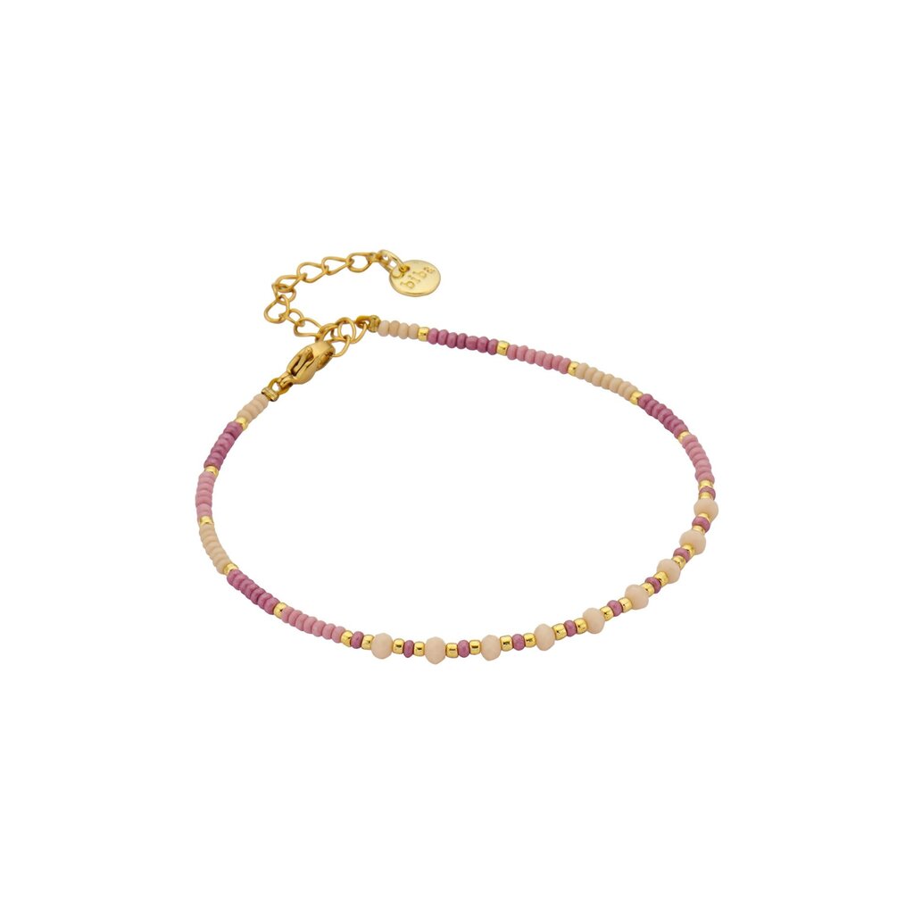 Biba Biba: Enkelbandje pareltjes - paars