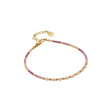 Biba Biba: Enkelbandje pareltjes - paars