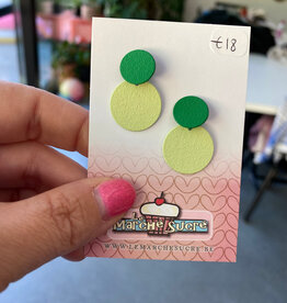 le marché sucré Le marché sucré: oorbellen - grasgroen en munt