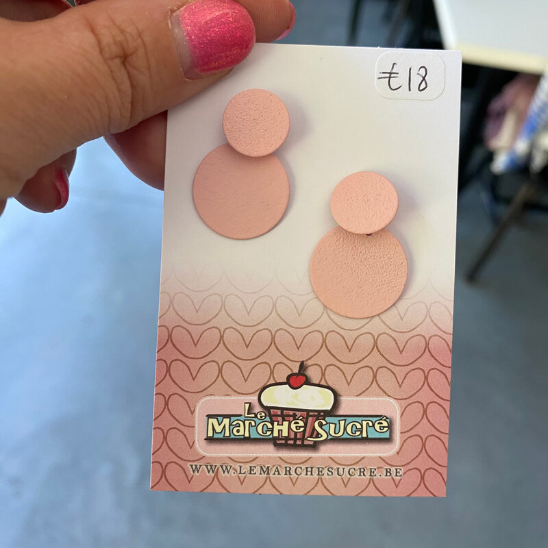 le marché sucré Le marché sucré: oorbellen - lichtroze
