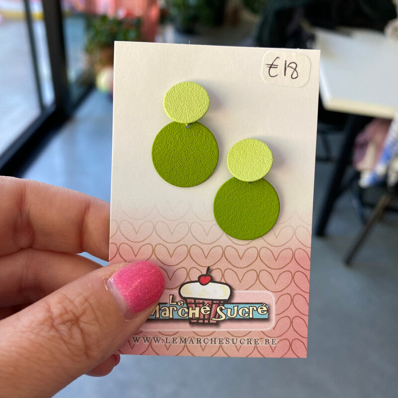 le marché sucré Le marché sucré: oorbellen - groen 01