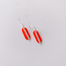 le marché sucré Le marché sucré: oorbellen - zilver en oranje