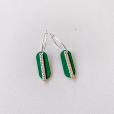 le marché sucré Le marché sucré: oorbellen - zilver en groen