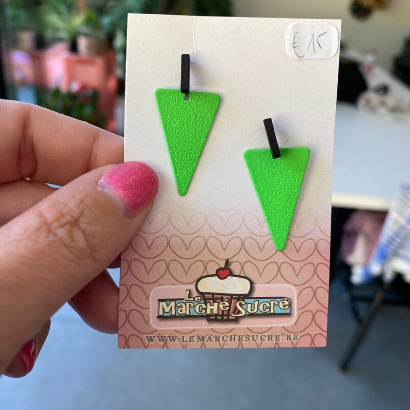 le marché sucré Le marché sucré: oorbellen -  groen