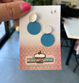 le marché sucré Le marché sucré: oorbellen zilver en blauw