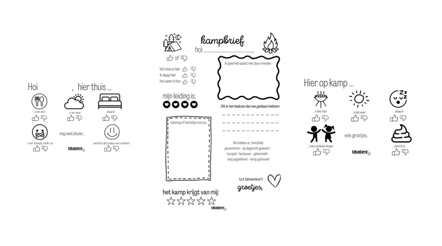 Downloadbare kampbrief printables: brieven schrijven was nog nooit zo leuk én makkelijk