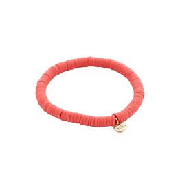 Biba Biba: armbandje clay - donker oranje