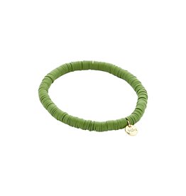 Biba Biba: armbandje clay - kaki