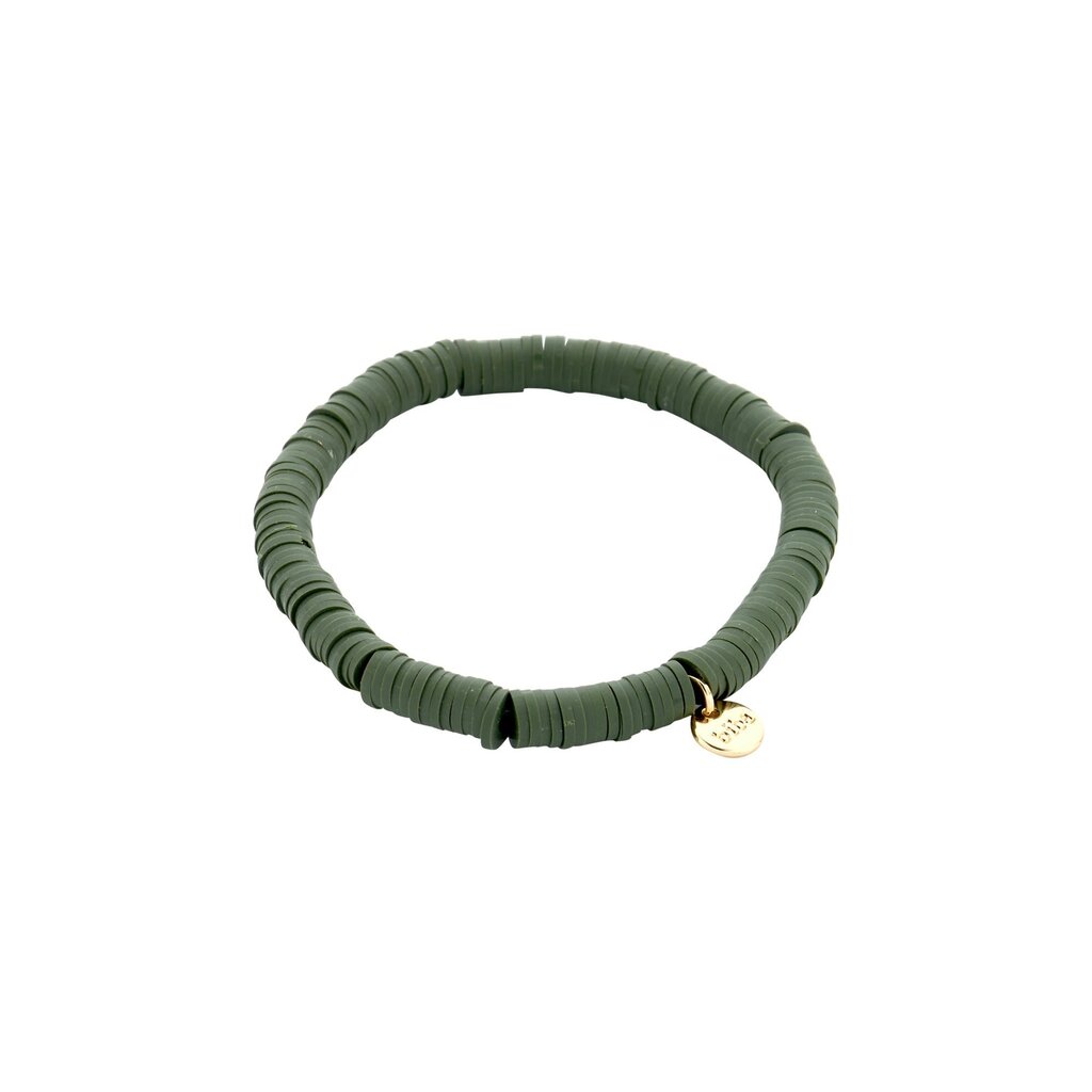 Biba Biba: armbandje clay - donker kaki