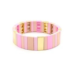 le marché sucré Le marché sucré: Armband mozaïek – zachtroze tinten 06