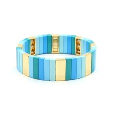 le marché sucré Le marché sucré: Armband mozaïek – babyblauw-goud 07