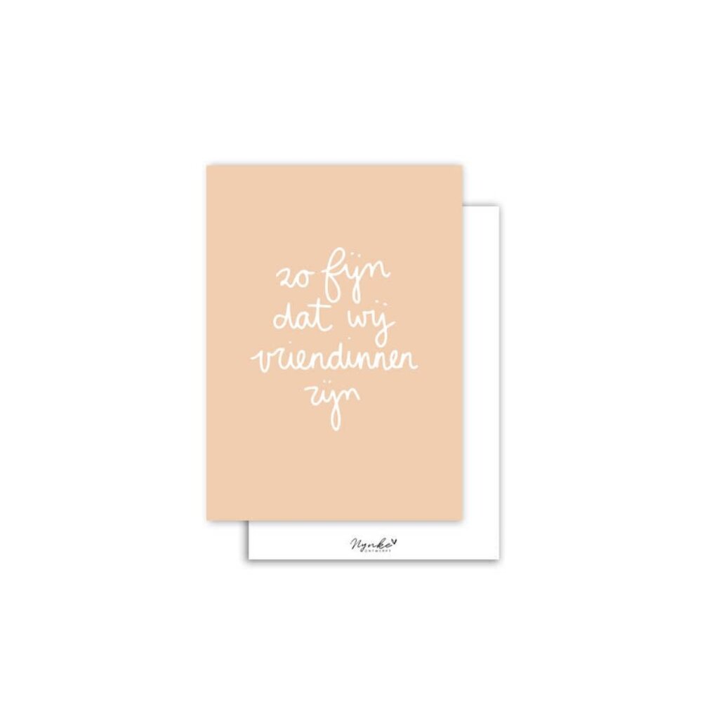 NynkeOntwerpt Nynke Ontwerpt: Kaart a6 | Zo fijn dat wij vriendinnen zijn