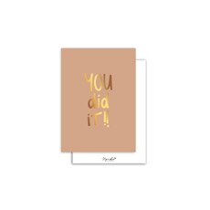 NynkeOntwerpt Nynke Ontwerpt: Kaart a6 goudfolie | You did it!