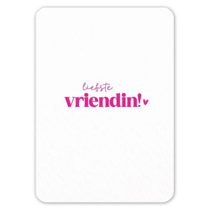 Liefz Liefz: kaart a6 - Liefste vriendin (roze)