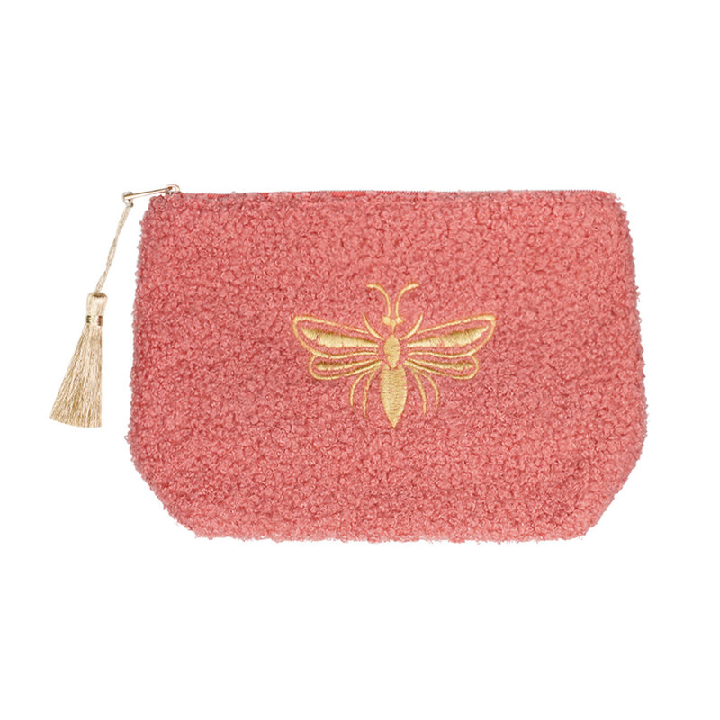 Yehwang Yehwang: Make-up tasje teddy bij - roze