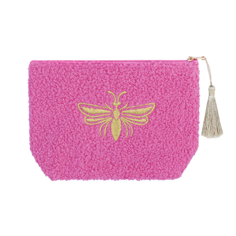 Yehwang Yehwang: Make-up tasje teddy bij - fuchsia