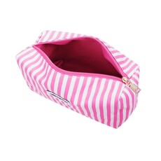 Yehwang Yehwang: toilettas - fijne strepen roze