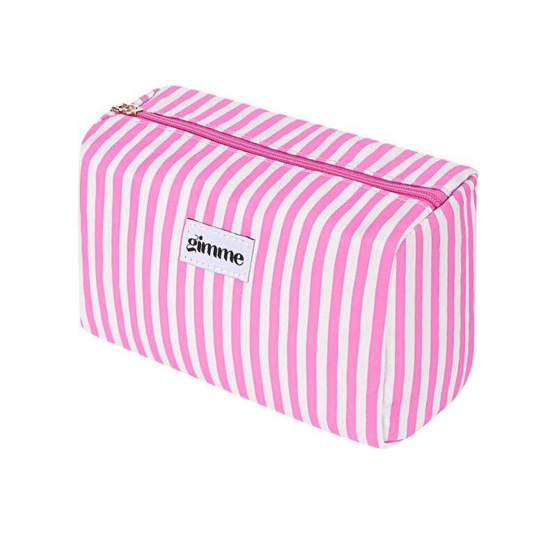 Yehwang Yehwang: toilettas - fijne strepen roze