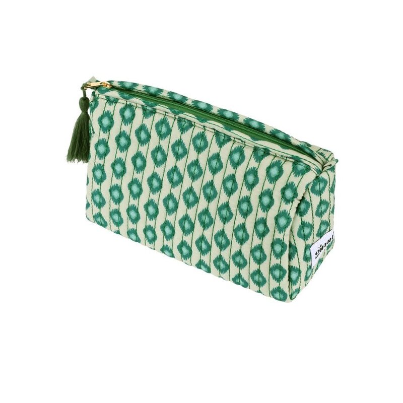 Yehwang Yehwang: make-up tas groot - printje - groen