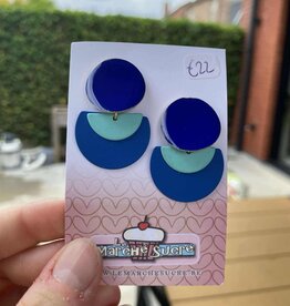 le marché sucré Le marché sucré: oorbellen  - blauwtinten