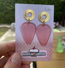 le marché sucré Le marché sucré: oorbellen - goud en roze