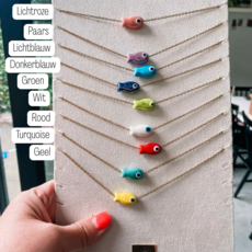 geen merk Ketting - visje - verschillende kleurtjes