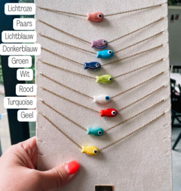 geen merk Ketting - visje - verschillende kleurtjes