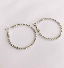 geen merk Oorbellen - zilver 001